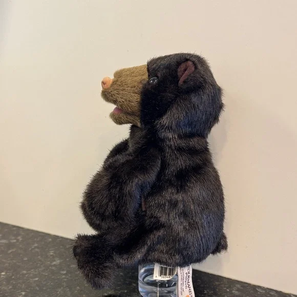 Baby Black Bear Hand Puppet by Folkmanis Puppets. Size 9” - Picture 5 of 12
